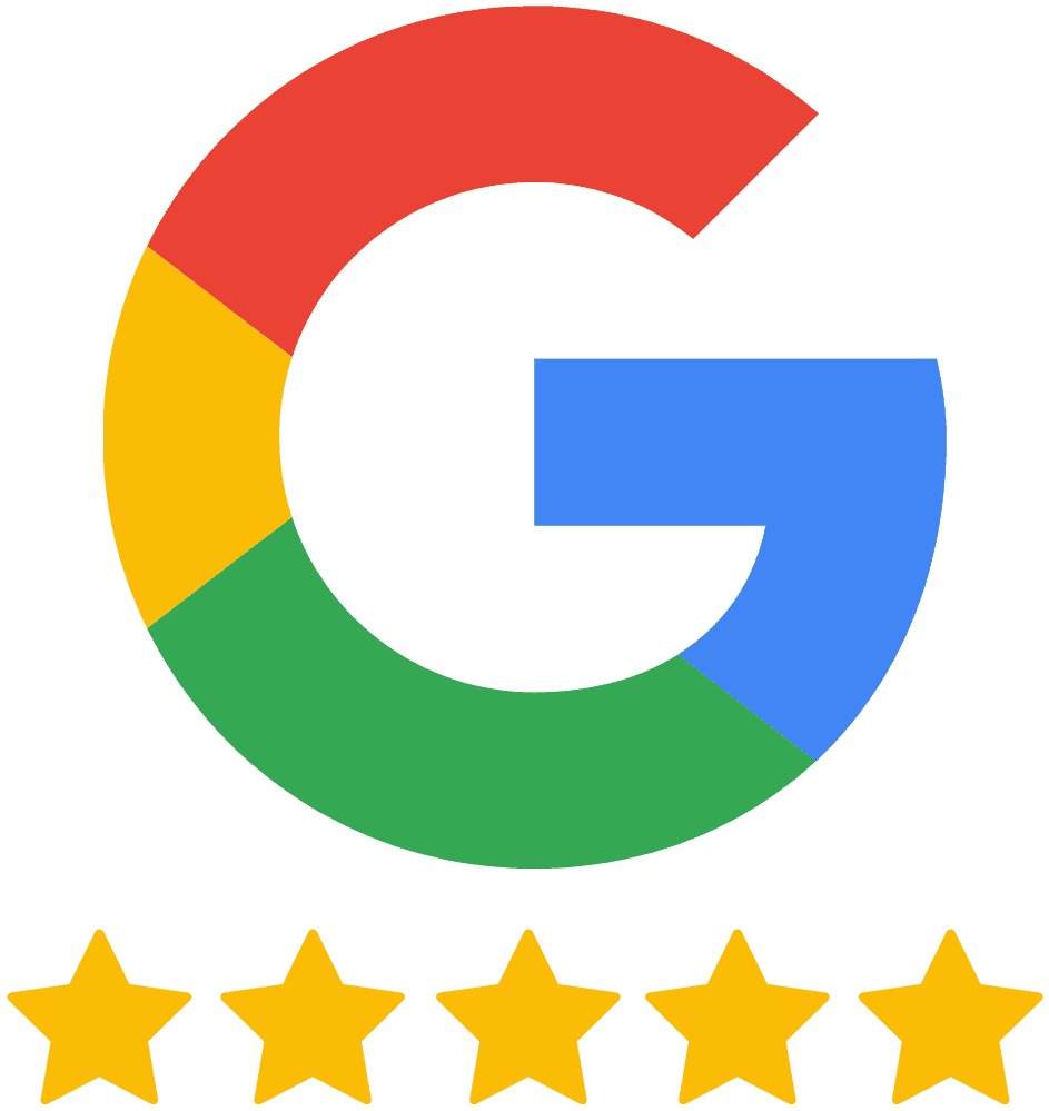 Google-Bewertung mit fünf Sternen.
